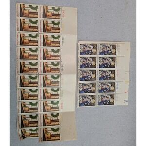USPS Christmas Stamps 1980 15c Mixed Lot Multi-Color Good Vintage Plate Blocks